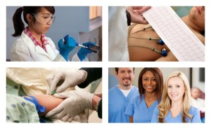 lab assistant, ekg technician/phlebotomist